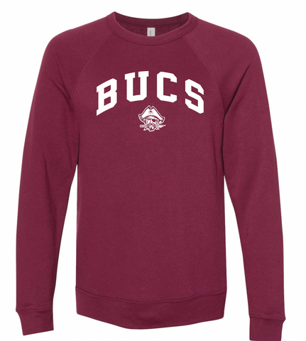 NEW Maroon Crewneck with BUCS
