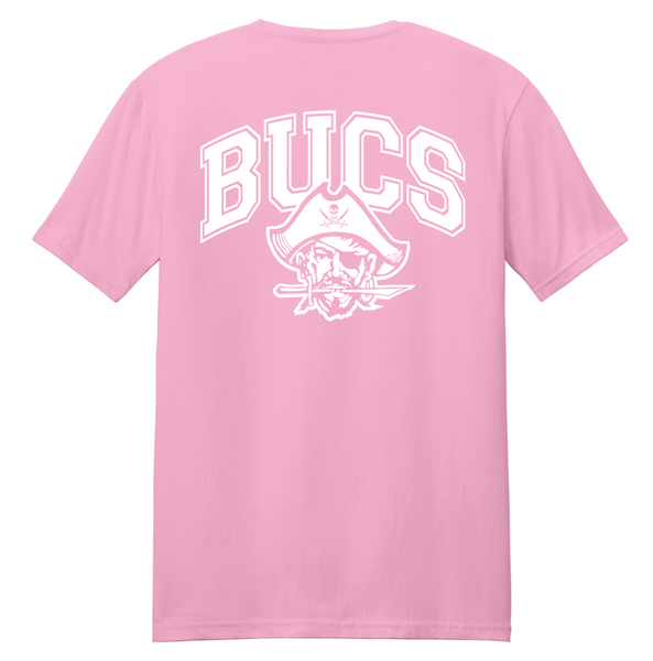 NEW PINK RBR s/s tshirt w/BUCS on the back