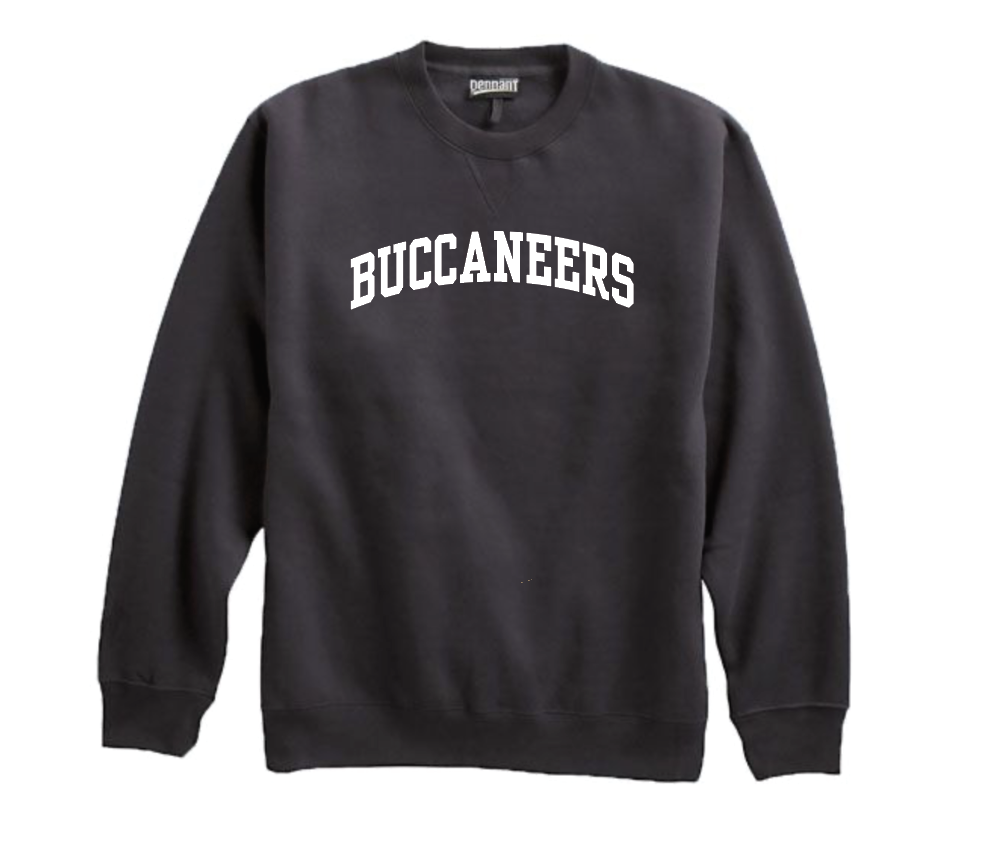 Crewneck Black Sweatshirt with Buccaneers (NEW)