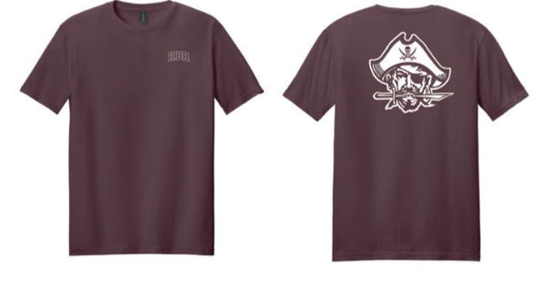NEW Maroon RBR s/s tshirt (BUC Head on back)