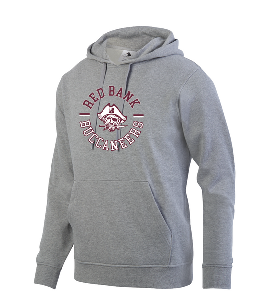 Hoodie - Grey Red Bank Buccaneers circle logo NEW