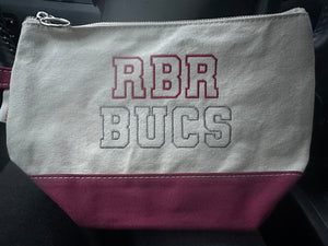 RBR embroidered Canvas zip pouch