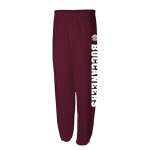 Sweatpants - Maroon with Buccaneers (MARKED DOWN)