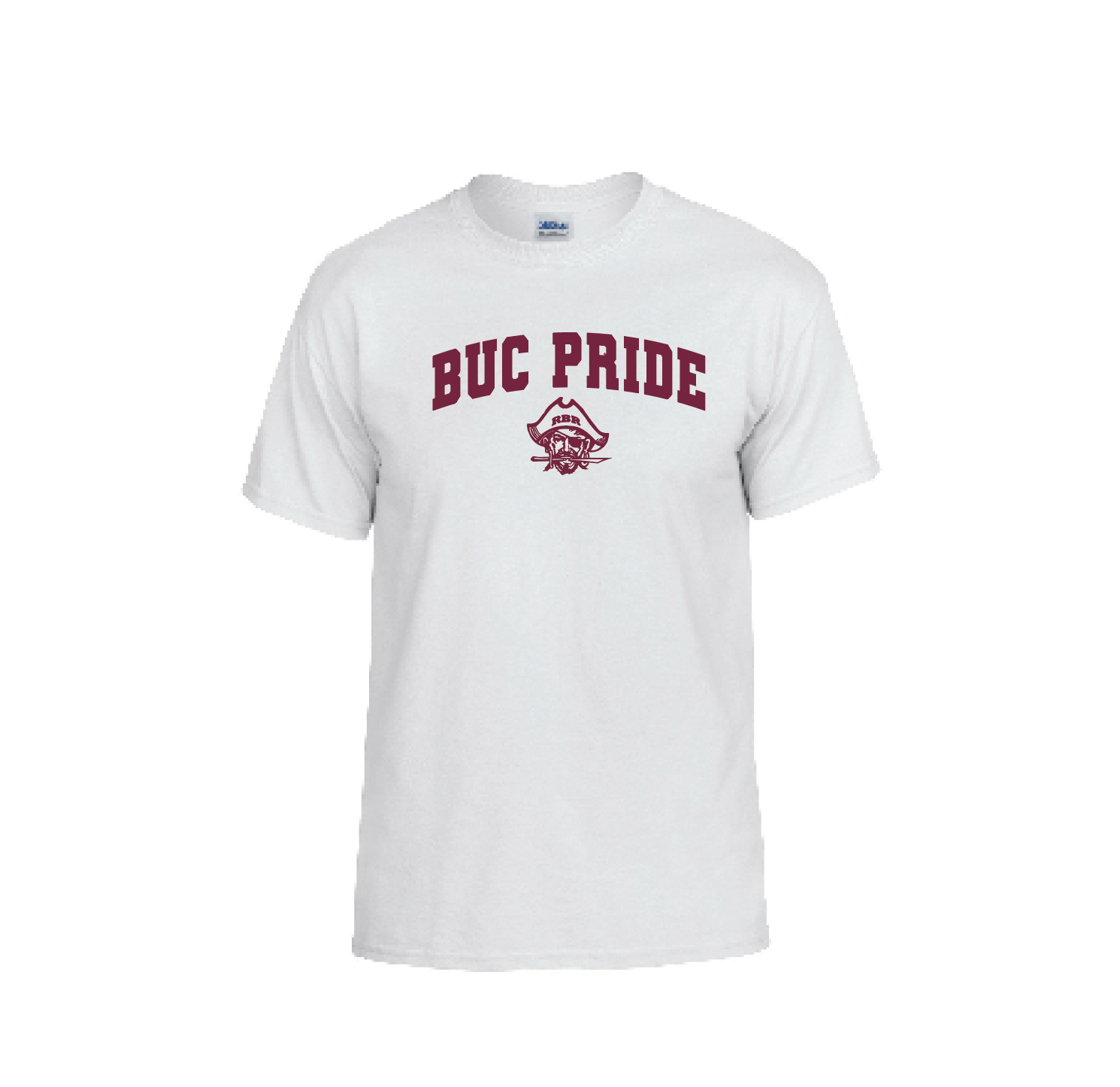 S/S Tee - White with BUC PRIDE