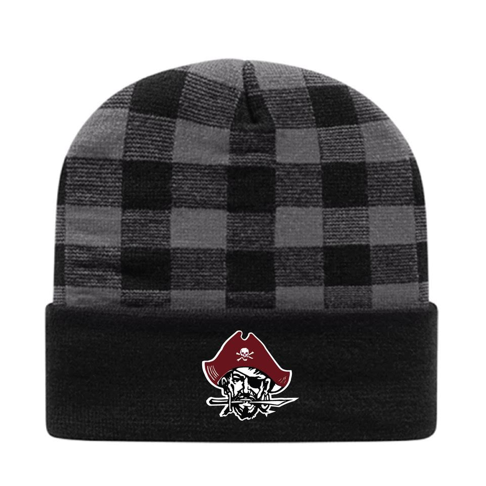 Black/Grey Plaid Hat